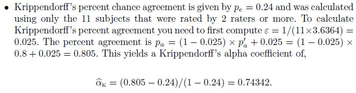 example 2.4 for krippendorff's alpha coefficient