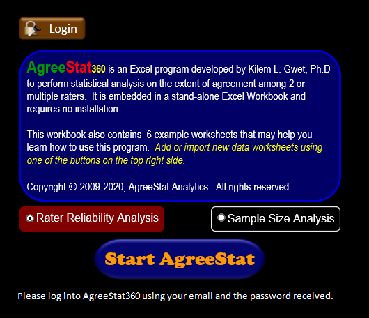 agreestat360 - log-in screen
