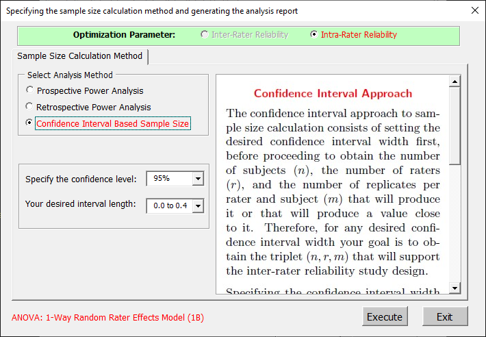 intraclass correlation sample size determination under the one-way random rater effects model